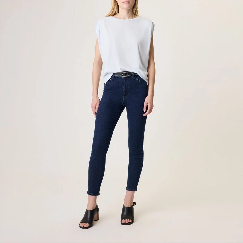 NWT New $228 Rag & Bone Tina High Waist Skinny Jeans In Darkwash Size 24
